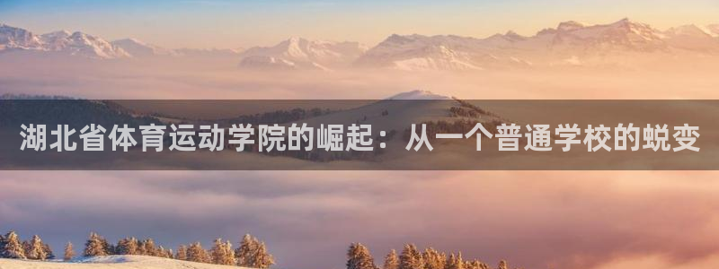 一竞技官方正版app官方：湖北省体育运动学院的崛起：从一个普